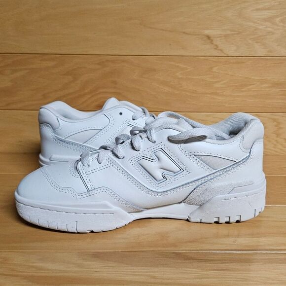 New Balance 550 Triple White Shoe Sneaker Youth Kids GSB550WW - Picture 8 of 11